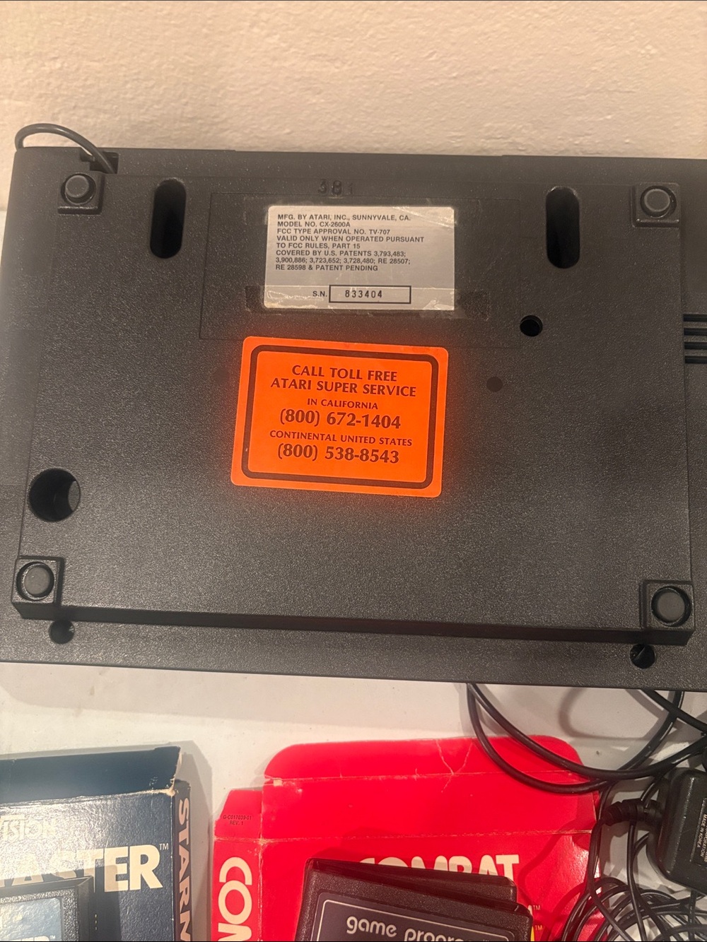 Atari Classic Video Computer System Console with Joysticks Not tested (as is) - Picture 7 of 7